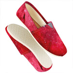 Red Galaxy Space Cloud Print Casual Shoes