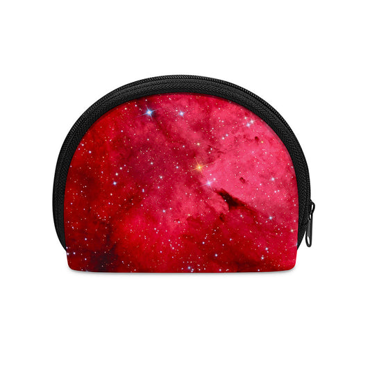 Red Galaxy Space Cloud Print Coin Purse