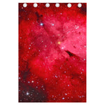 Red Galaxy Space Cloud Print Curtain