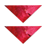 Red Galaxy Space Cloud Print Dog Bandana
