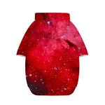 Red Galaxy Space Cloud Print Dog Zip Up Hoodie