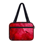 Red Galaxy Space Cloud Print Double Strap Bible Bag
