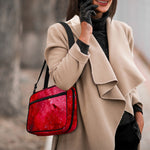 Red Galaxy Space Cloud Print Double Strap Bible Bag