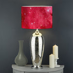 Red Galaxy Space Cloud Print Drum Lamp Shade