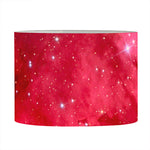 Red Galaxy Space Cloud Print Drum Lamp Shade