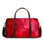 Red Galaxy Space Cloud Print Duffle Bag