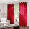 Red Galaxy Space Cloud Print Extra Wide Grommet Curtains