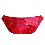 Red Galaxy Space Cloud Print Fanny Pack