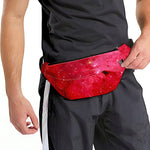 Red Galaxy Space Cloud Print Fanny Pack