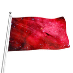 Red Galaxy Space Cloud Print Flag