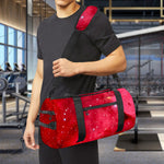 Red Galaxy Space Cloud Print Gym Bag