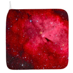 Red Galaxy Space Cloud Print Hand Towel