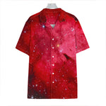 Red Galaxy Space Cloud Print Hawaiian Shirt