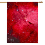 Red Galaxy Space Cloud Print House Flag