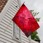 Red Galaxy Space Cloud Print House Flag