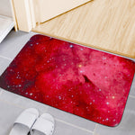 Red Galaxy Space Cloud Print Indoor Door Mat
