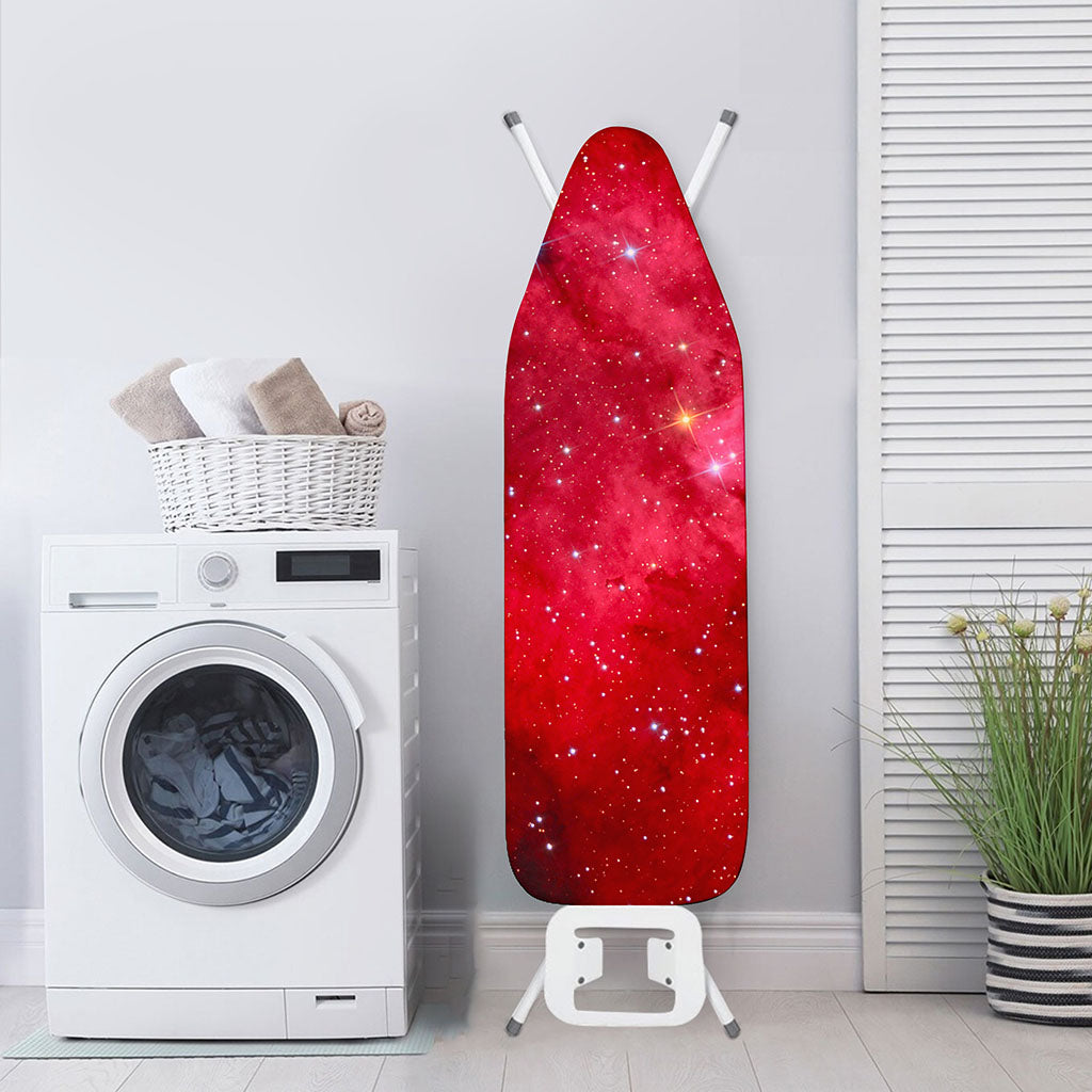 Red Galaxy Space Cloud Print Ironing Board Cover