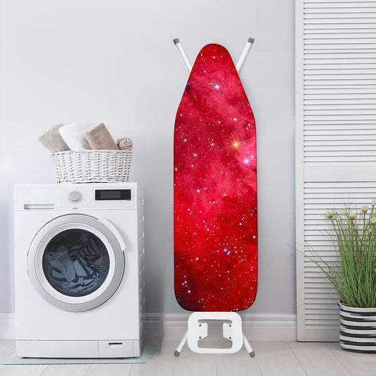 Red Galaxy Space Cloud Print Ironing Board Cover
