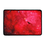 Red Galaxy Space Cloud Print Kitchen Mat