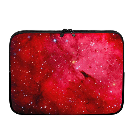 Red Galaxy Space Cloud Print Laptop Sleeve