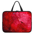 Red Galaxy Space Cloud Print Laptop Sleeve With Handle