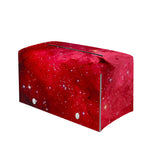 Red Galaxy Space Cloud Print Leather Tissue Box Cover