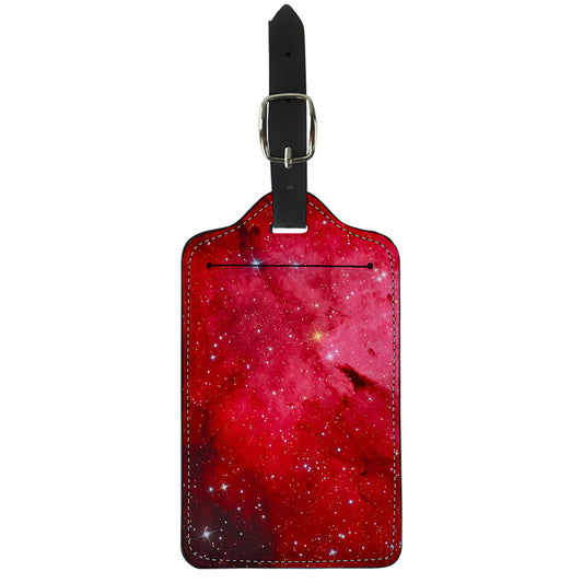 Red Galaxy Space Cloud Print Luggage Tag