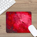 Red Galaxy Space Cloud Print Mouse Pad