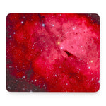 Red Galaxy Space Cloud Print Mouse Pad