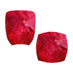 Red Galaxy Space Cloud Print Office Chair Cover