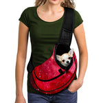 Red Galaxy Space Cloud Print Pet Sling Carrier