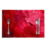 Red Galaxy Space Cloud Print Placemat