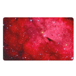 Red Galaxy Space Cloud Print Polyester Doormat