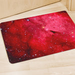 Red Galaxy Space Cloud Print Polyester Doormat