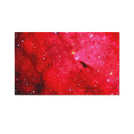 Red Galaxy Space Cloud Print Polyester Flag