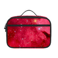Red Galaxy Space Cloud Print Portable Lunch Bag
