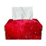 Red Galaxy Space Cloud Print Rectangle Tissue Box Cover