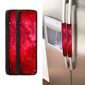 Red Galaxy Space Cloud Print Refrigerator Handle Covers