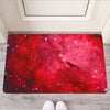 Red Galaxy Space Cloud Print Rubber Doormat