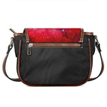 Red Galaxy Space Cloud Print Saddle Bag