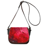 Red Galaxy Space Cloud Print Saddle Bag