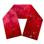 Red Galaxy Space Cloud Print Scarf