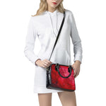 Red Galaxy Space Cloud Print Shoulder Handbag