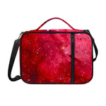Red Galaxy Space Cloud Print Shoulder Strap Bible Bag