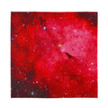 Red Galaxy Space Cloud Print Silk Bandana