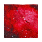 Red Galaxy Space Cloud Print Silk Bandana