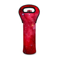 Red Galaxy Space Cloud Print Single Neoprene Wine Tote