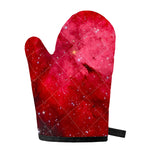 Red Galaxy Space Cloud Print Single Oven Mitt
