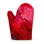 Red Galaxy Space Cloud Print Single Oven Mitt