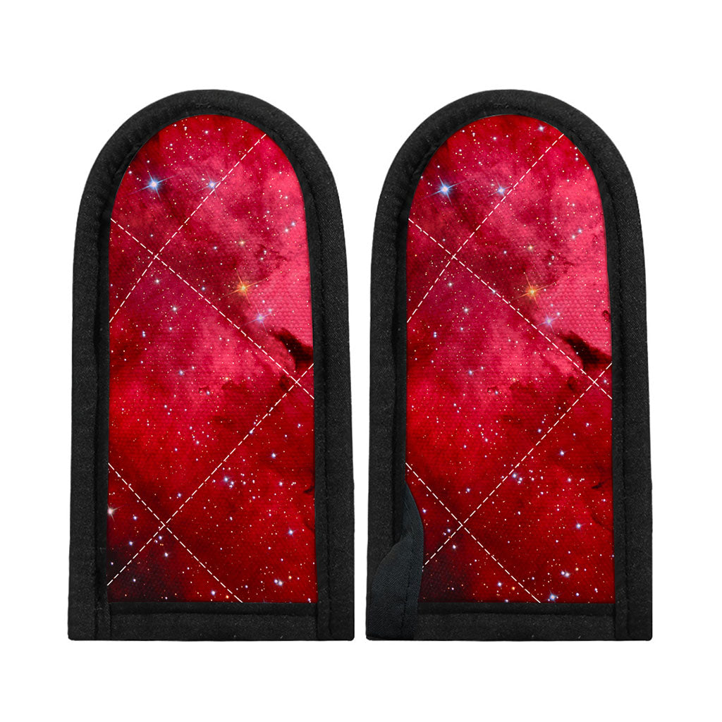 Red Galaxy Space Cloud Print Skillet Handle Cover
